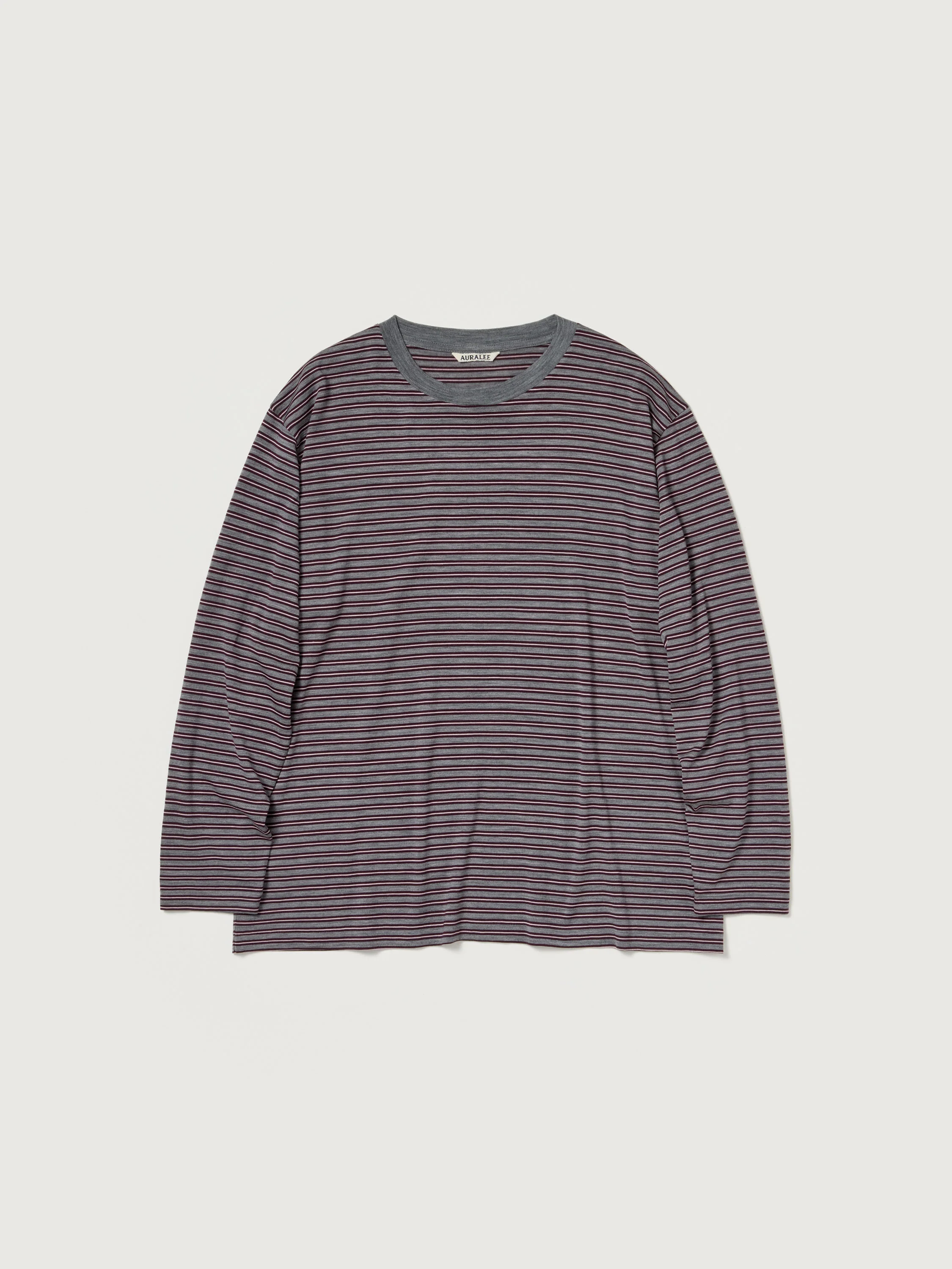 SOFT SMOOTH WOOL STRIPE JERSEY L/S TEE - 1