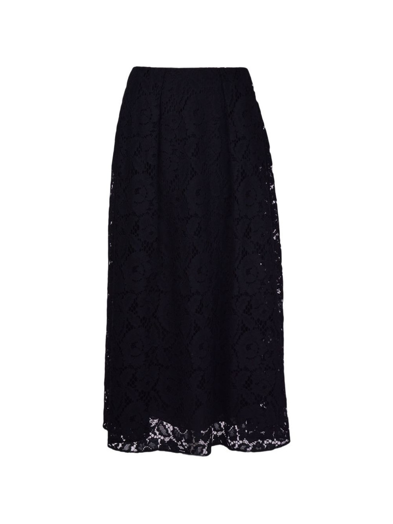 floral-embroidered midi skirt 1