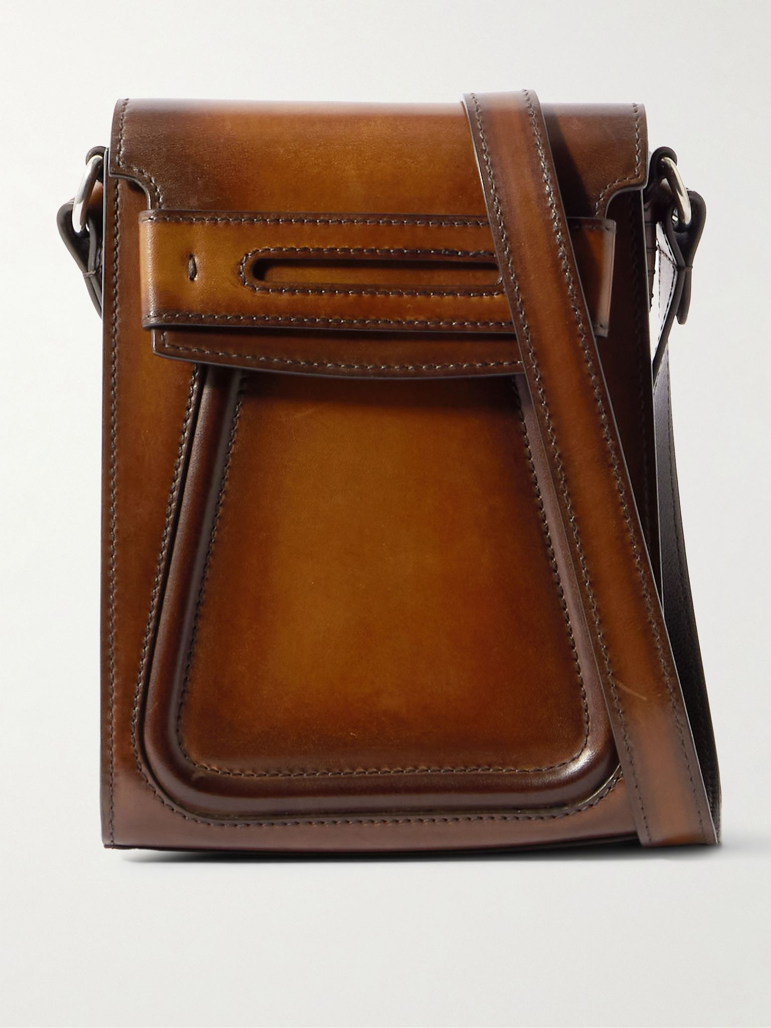 Andy Venezia Leather Phone Pouch Brown - 1