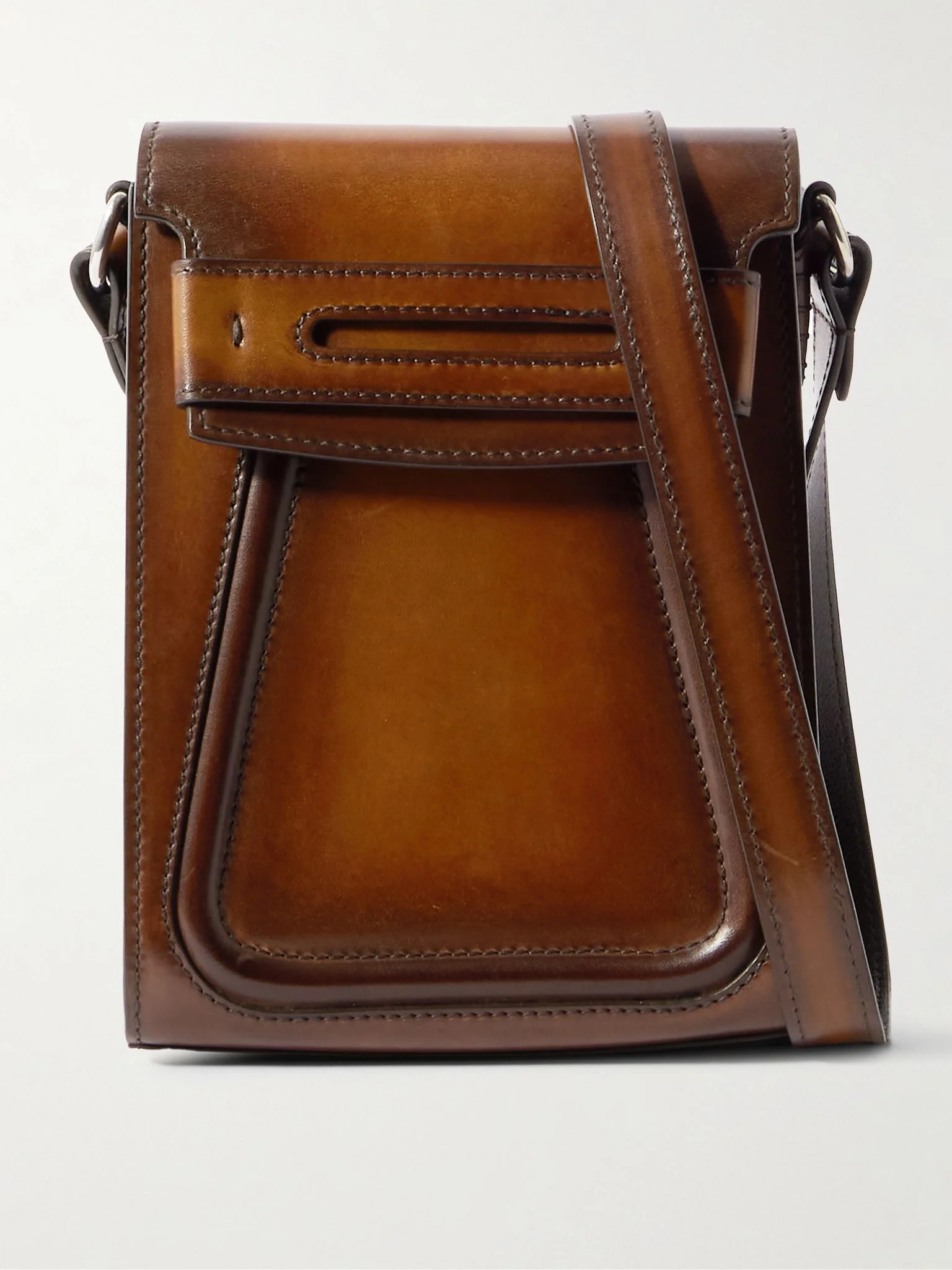 Andy Venezia Leather Phone Pouch Brown - 1