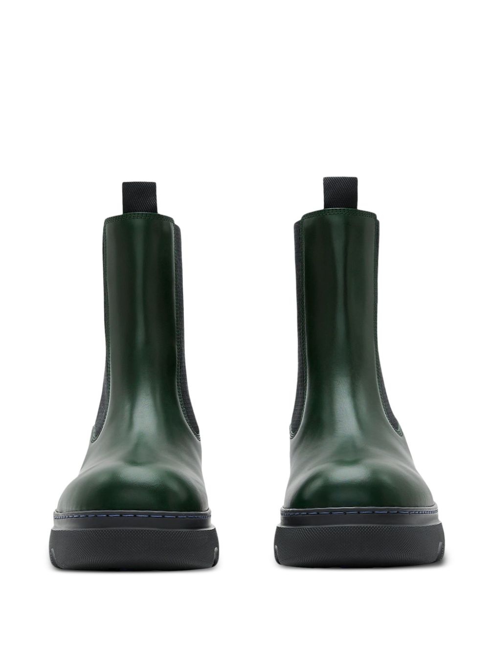 round-toe leather boots - 3