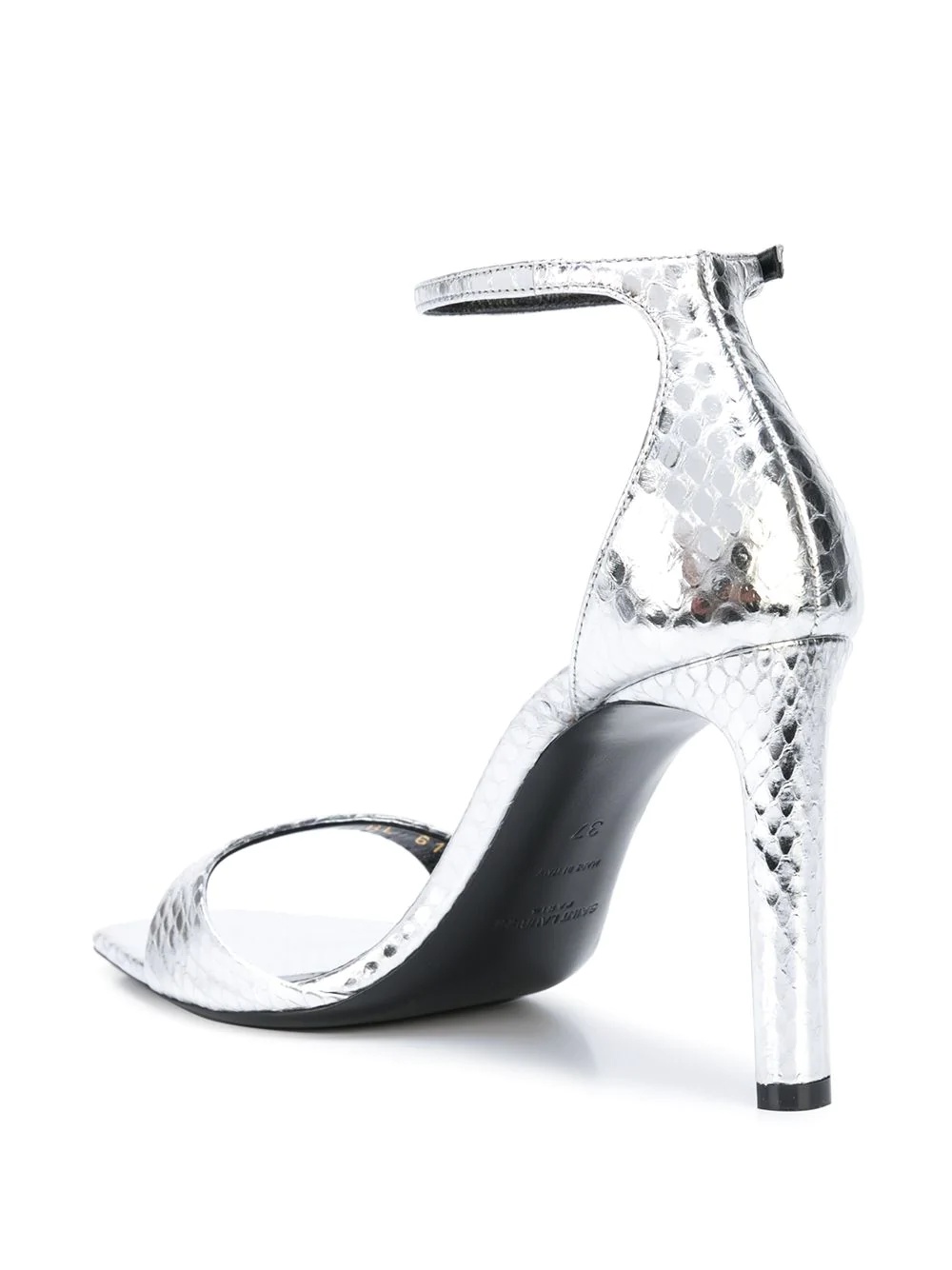 metallic high heel sandals - 3