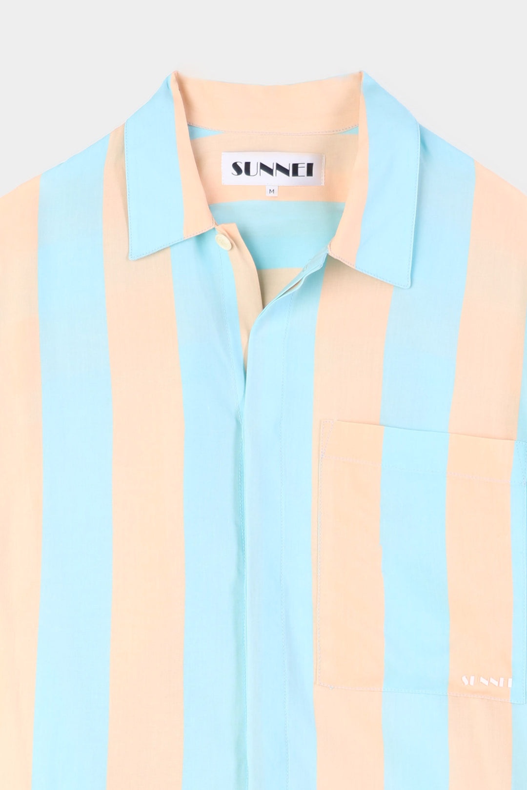 OVER SHIRT / pink & azure stripes - 4