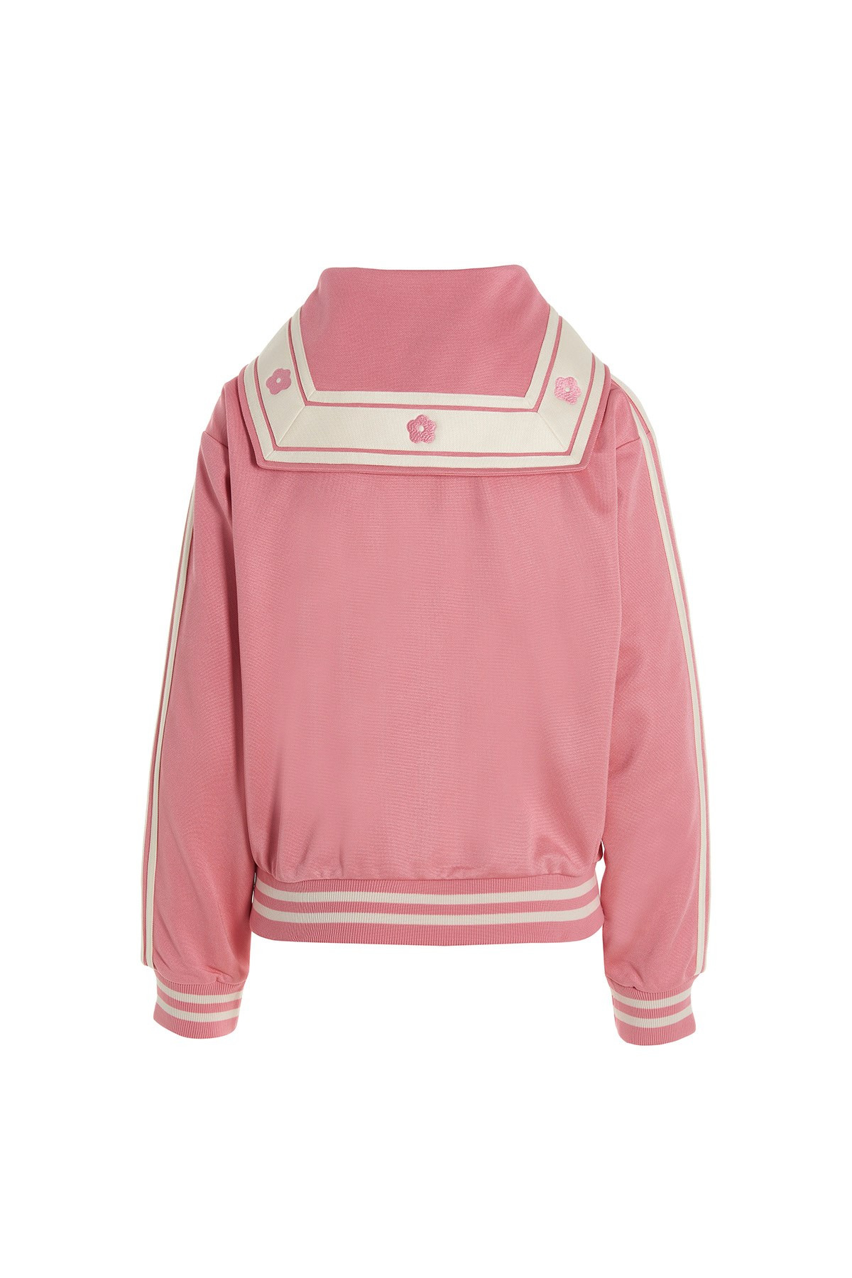 Logo embroidery bib sweatshirt - 7