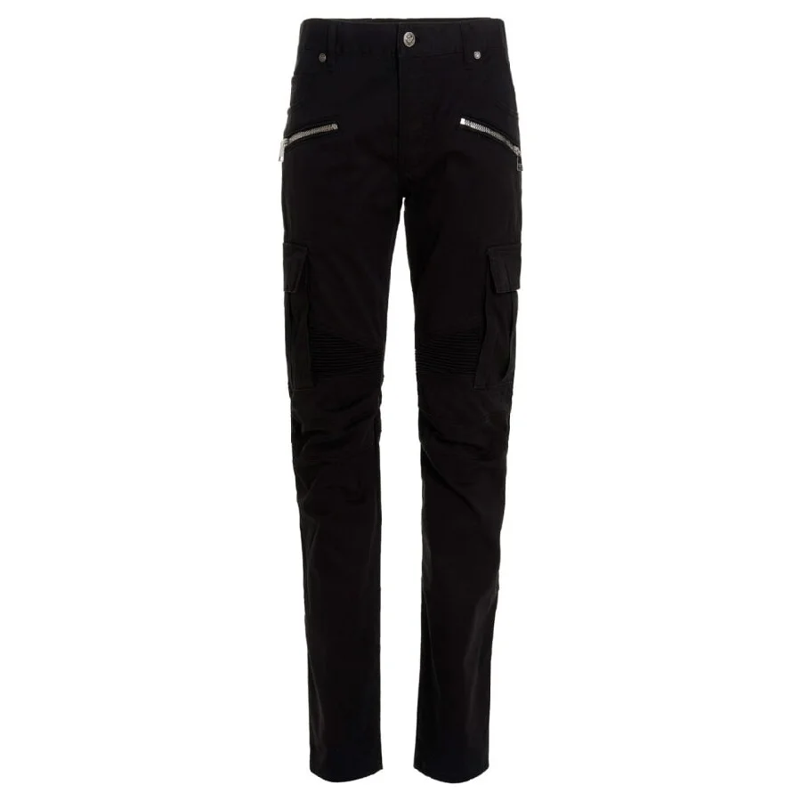 Balmain B Embossed Cotton Cargo Jean - 1