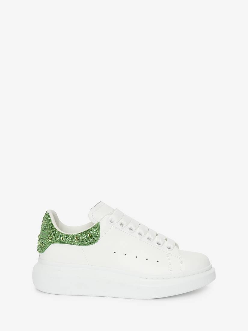 Women's Oversized Sneaker in White/acid Green - 1