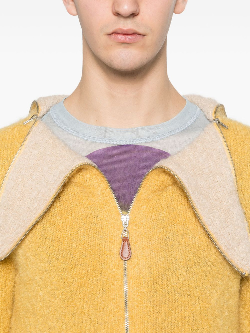 Banana zip cardigan 5