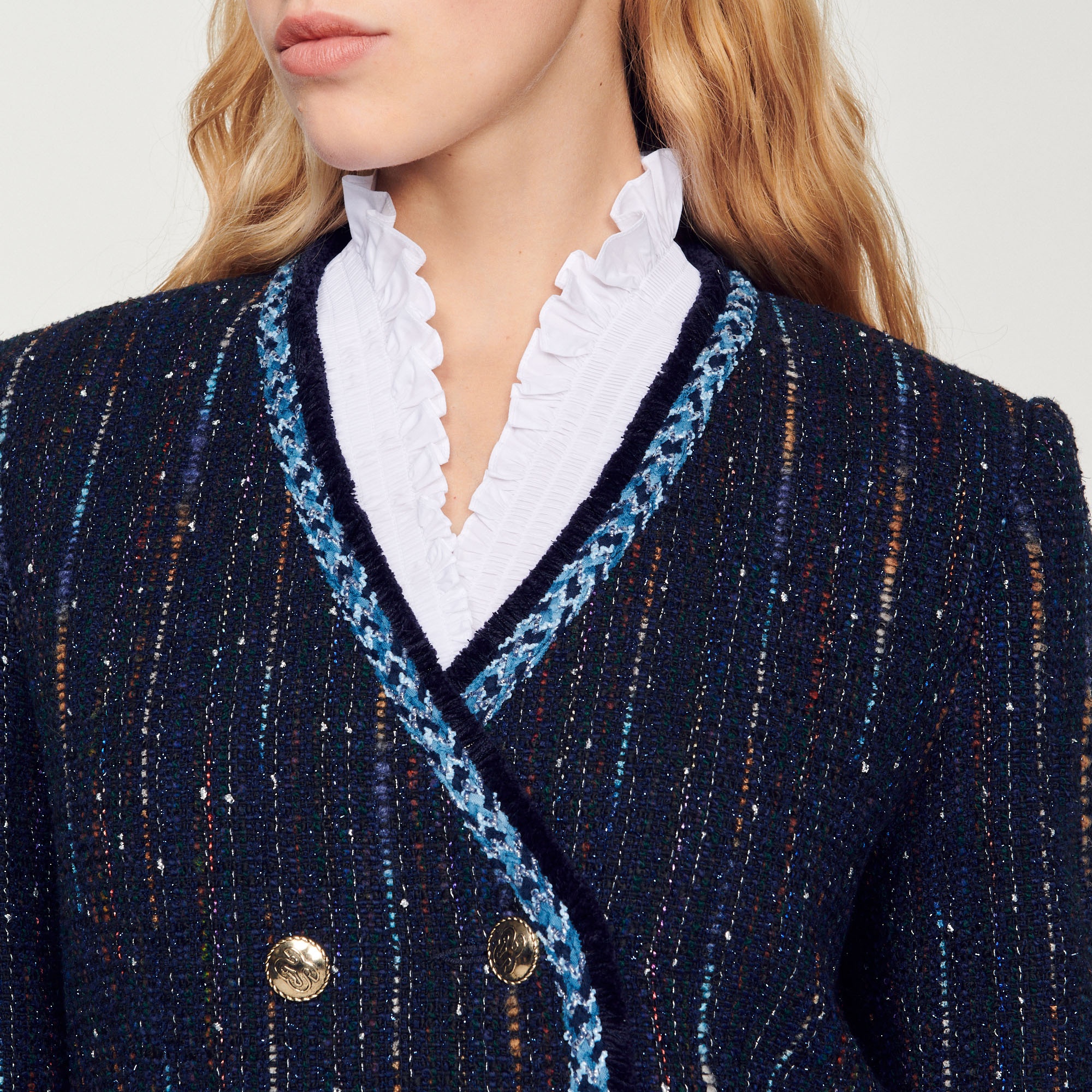 Tweed double-breasted jacket - 4