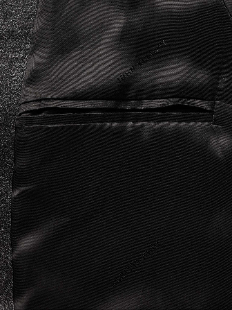 Double-Breasted Leather Blazer 6