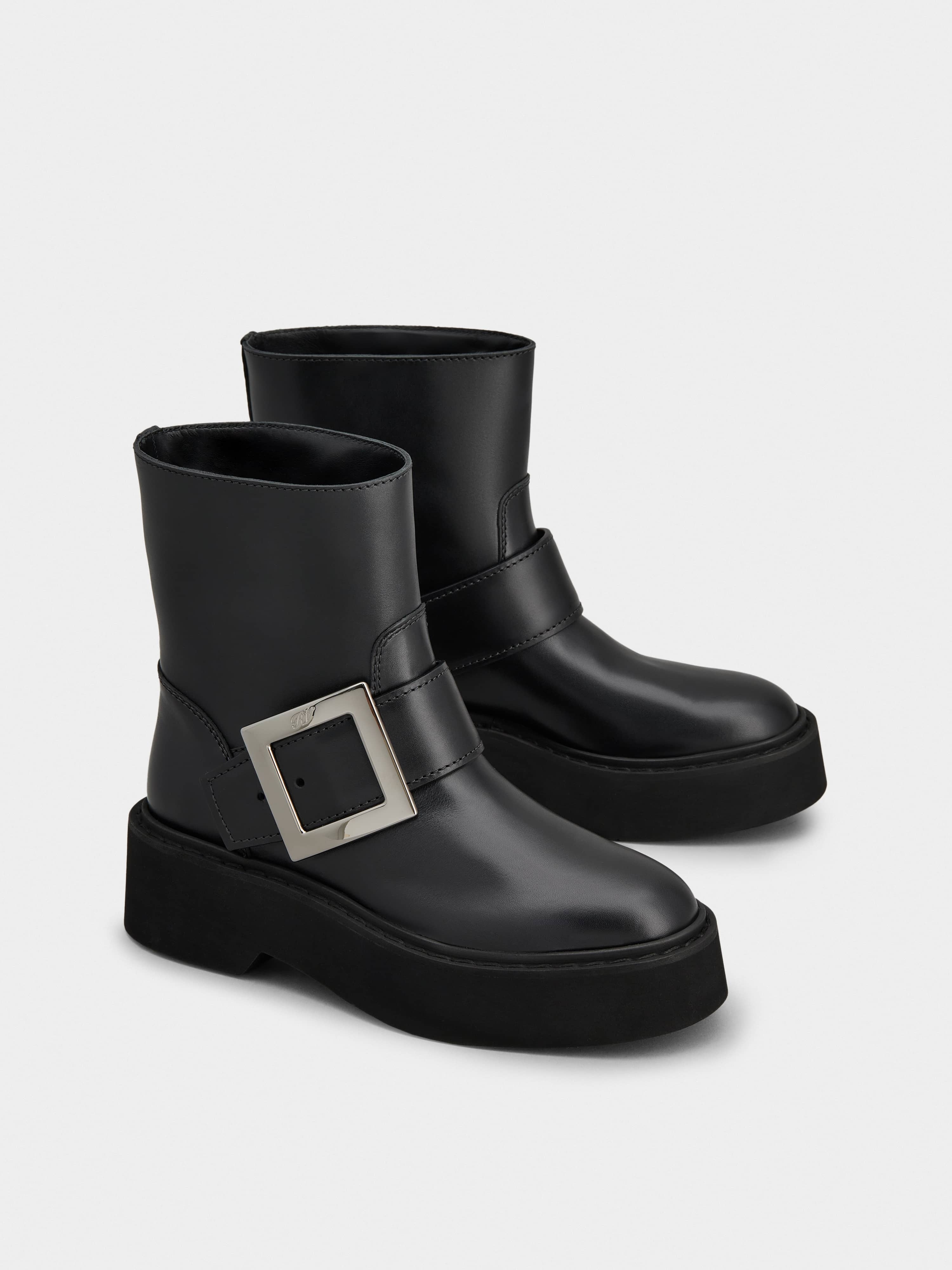 Viv' Rangers Biker Booties in leather - 2