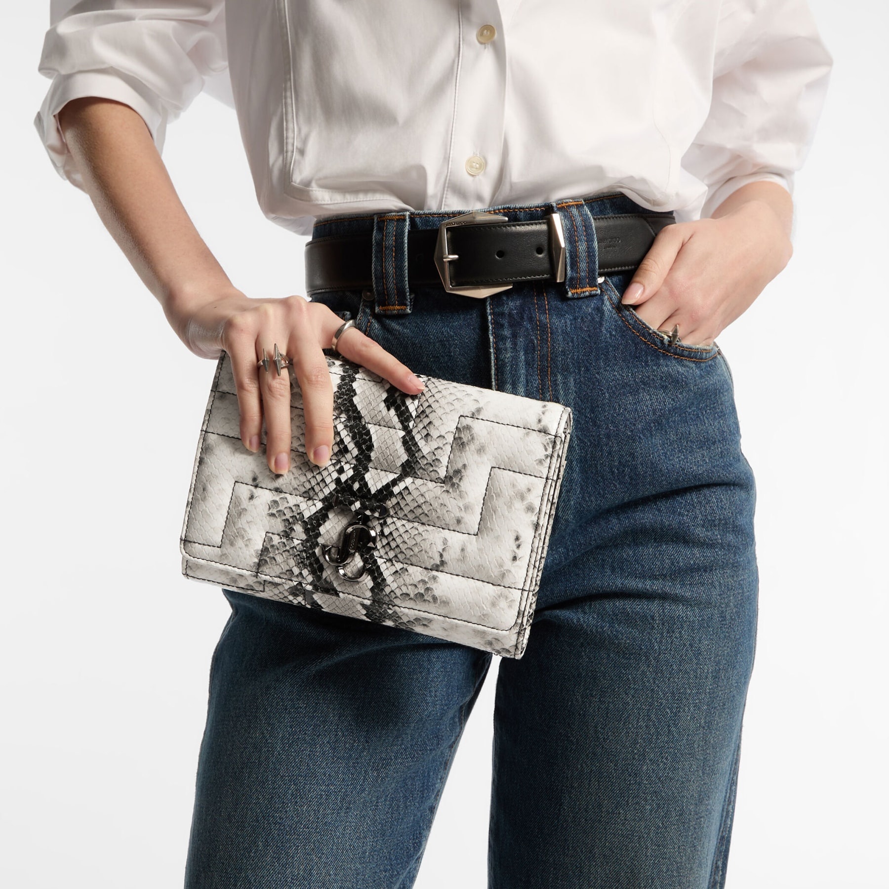 クラッチバッグ JIMMY CHOO Avenue Clutch Roccia Snake Print Clutch Bag Avenue Clutch | Roccia Snake Print Clutch | JIMMY CHOO
