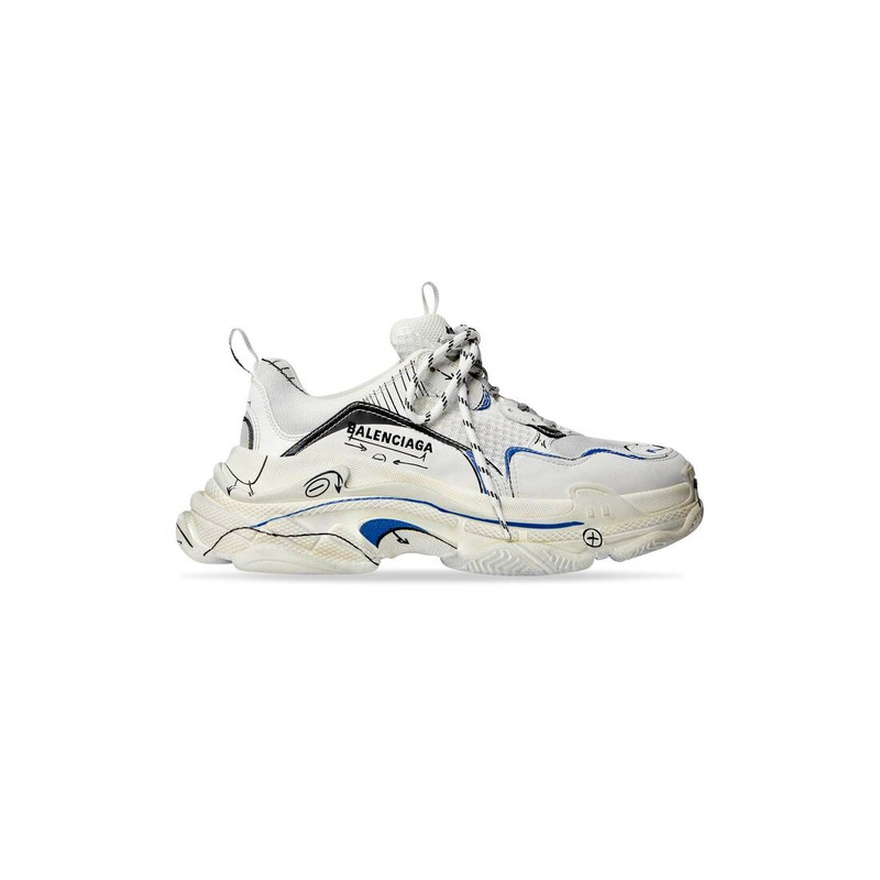 Women's Triple S Sketch Sneaker in White - 1