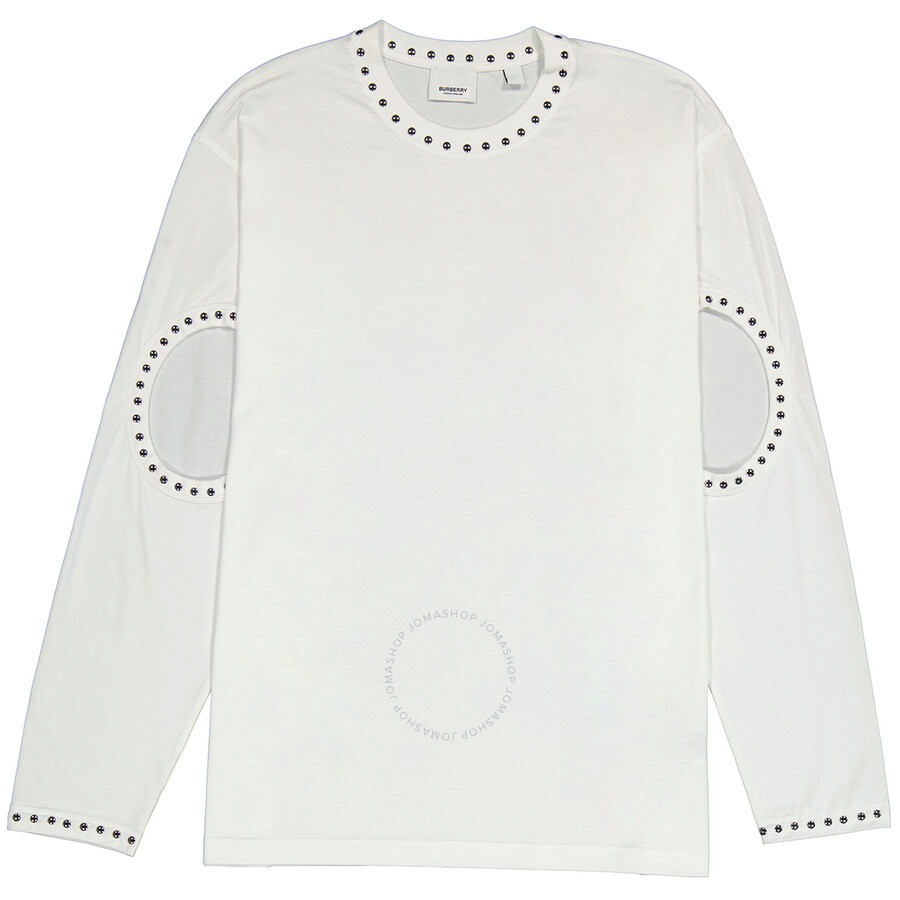 Burberry Ladies Ashbury White Cut-out Detail Studded Top - 4