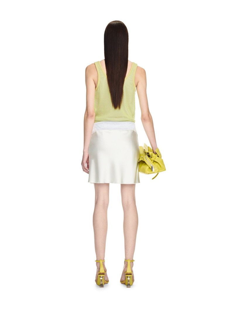 Satin Net Lace Short Tank Dress 4