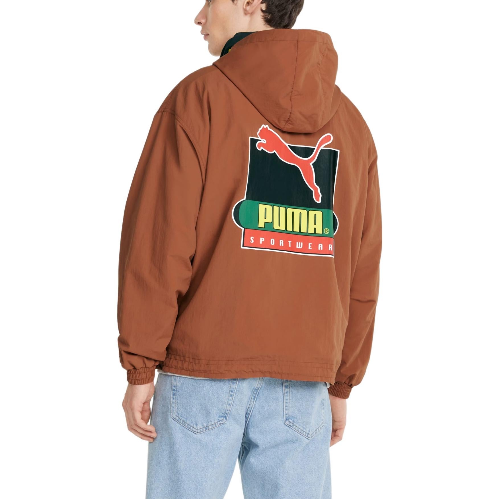 PUMA X Butter Goods Lightweight Pop Over Top Half Zip Hoodie 'Brown' 534055-87 - 5