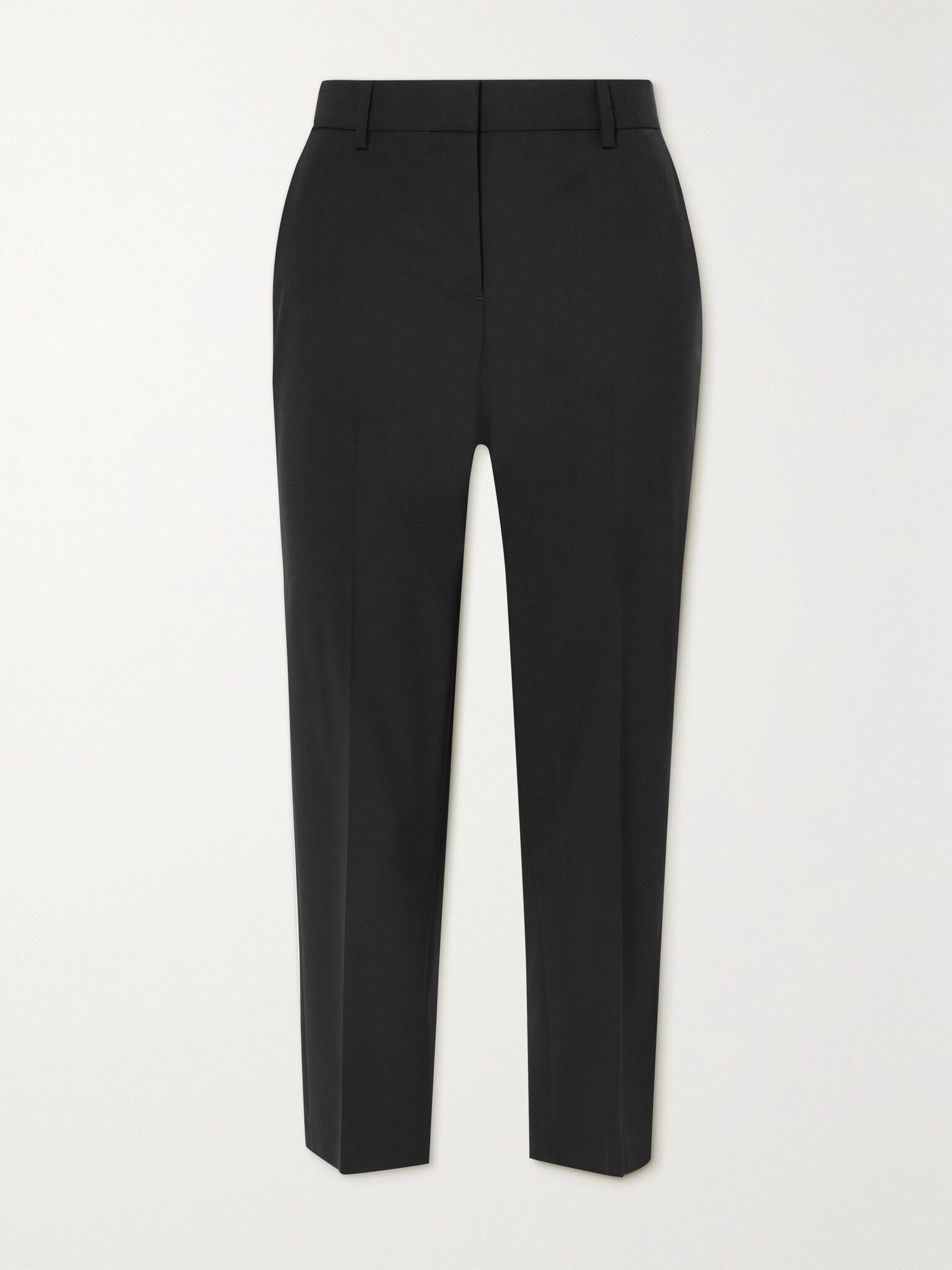 Treeca 2 cropped wool-blend slim-leg pants Black - 1