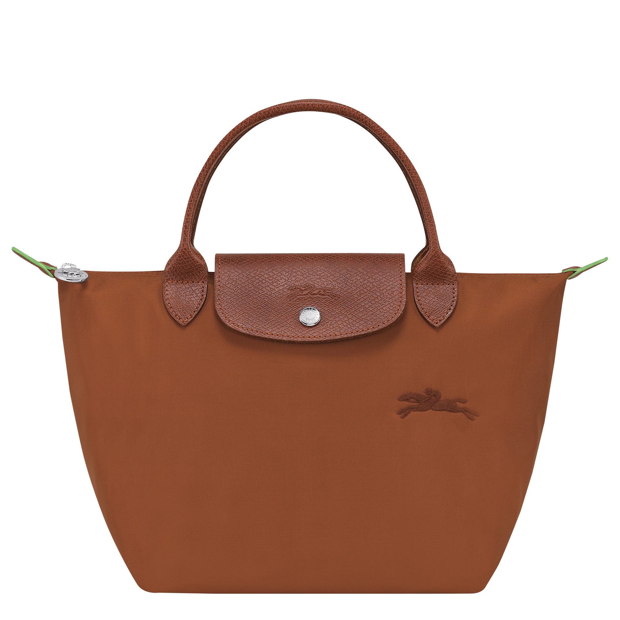 Le Pliage Green S Handbag Cognac - Recycled canvas - 1