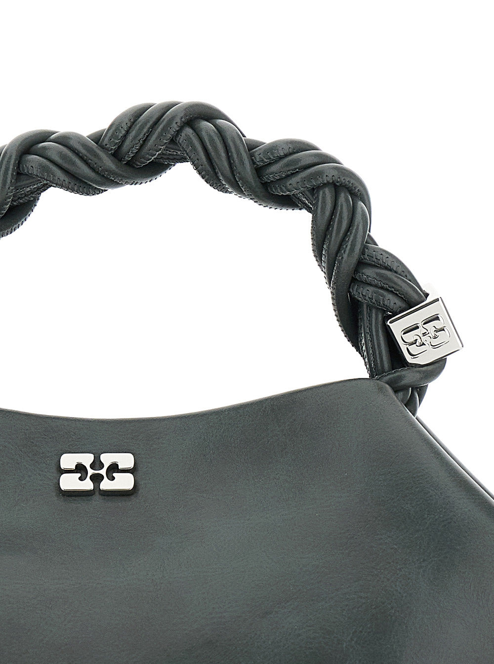 Ganni Women 'Bou' Grey Handbag With Adjustable And Removable Shoulder Strap In Leather Woman - 5