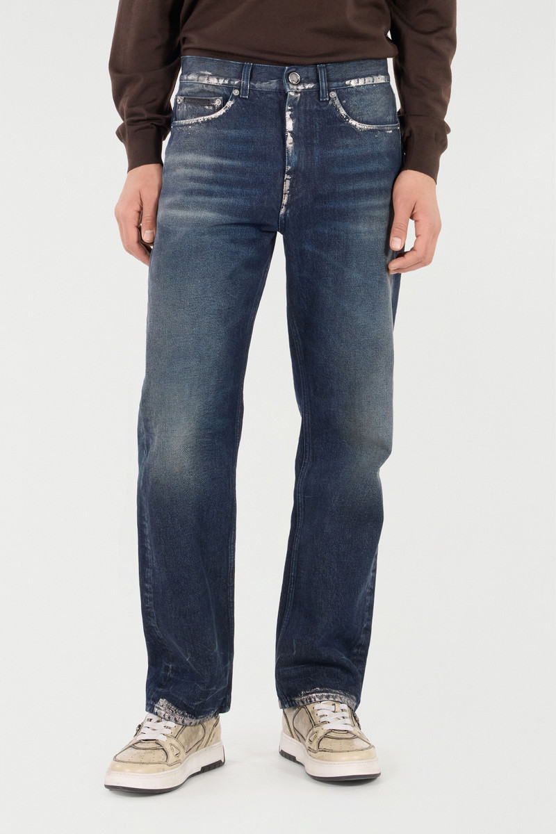Sandblasted-Effect Jeans With Chain 3