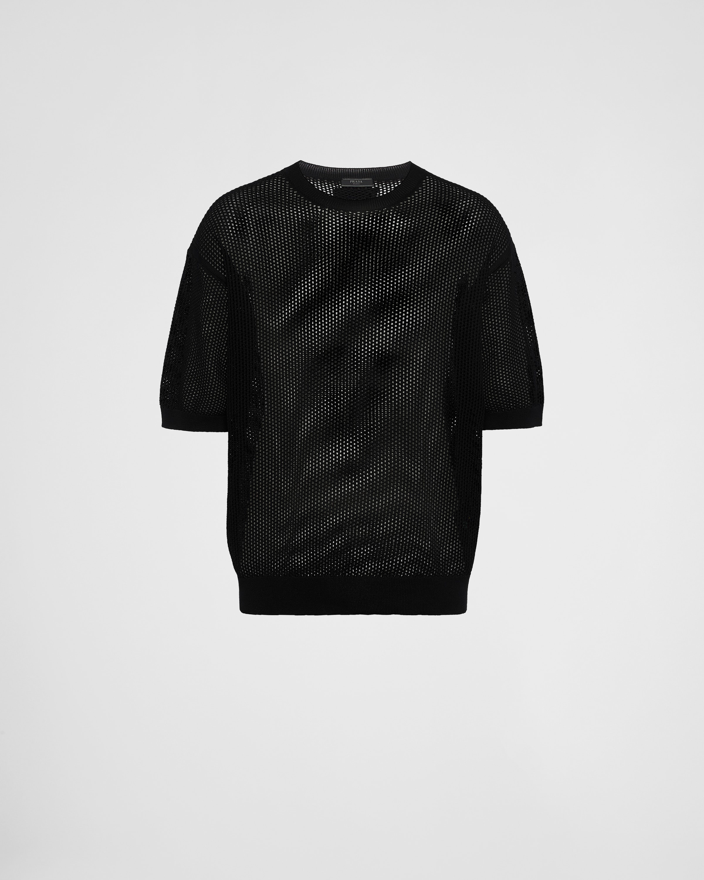 Silk and cotton crew-neck sweater - 1