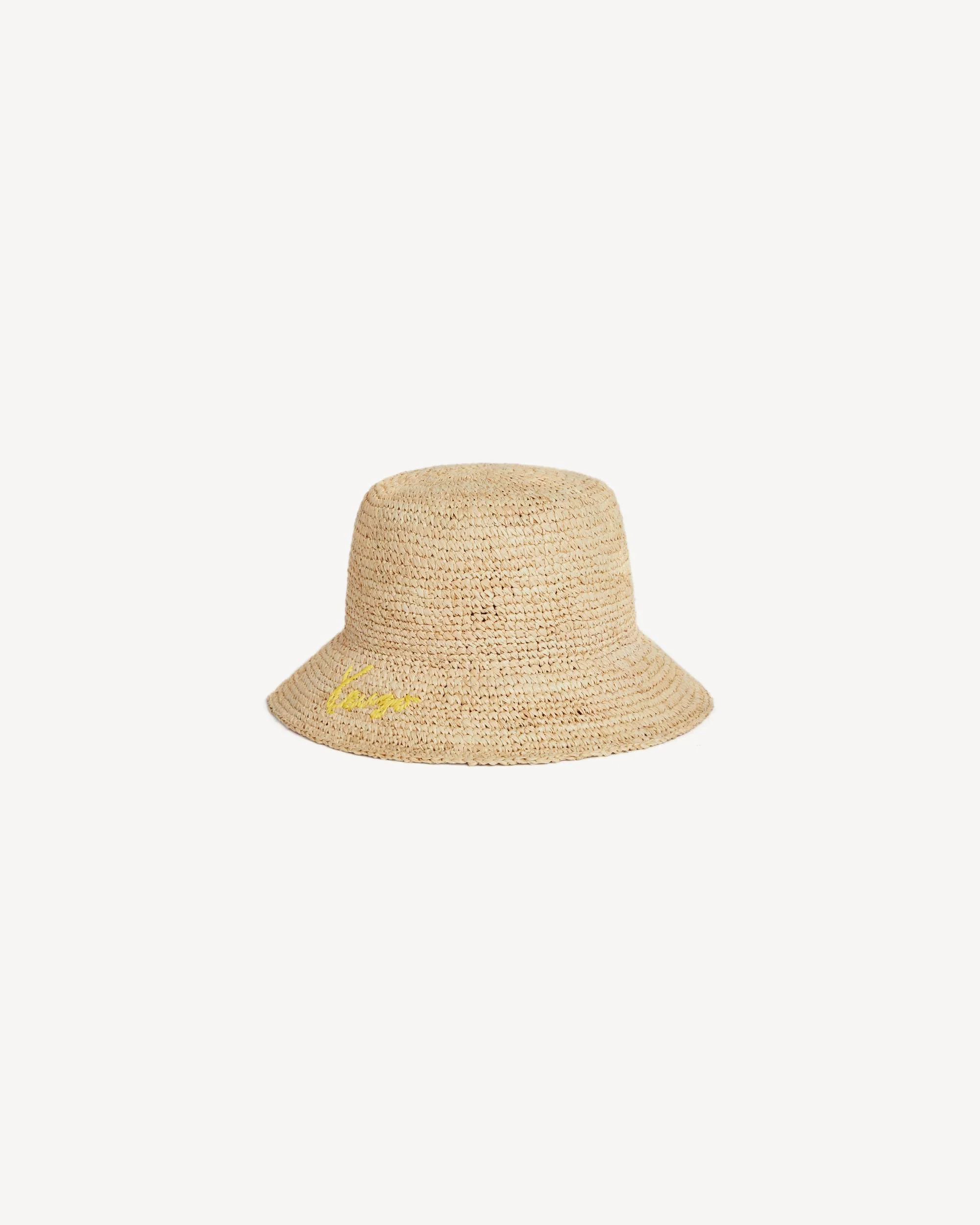 Bucket hat in raffia - 1