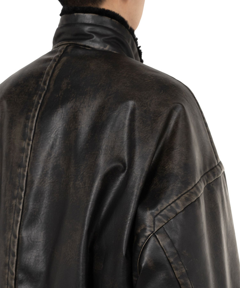 Coated Big Zip Boa Jacket 9
