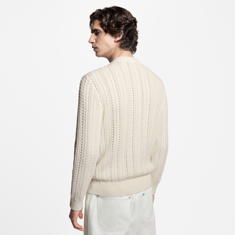 Long-Sleeved Cable-Knit Crewneck 5