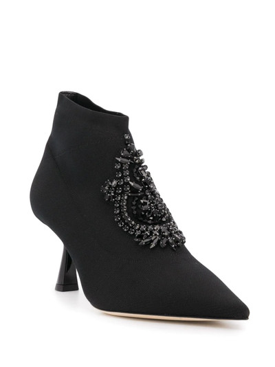 JIMMY CHOO bead-detailing 70mm ankle boots outlook