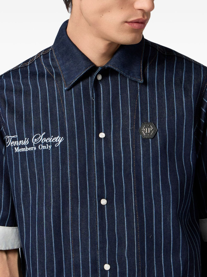pinstripe short-sleeve shirt 5