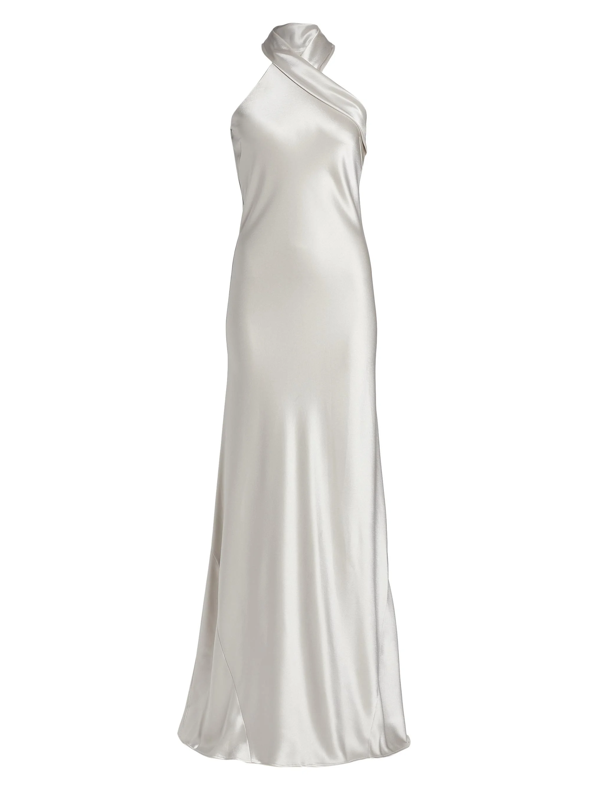 Women's Pandora Asymmetrical Bias Cut Dress - Platinum - 1