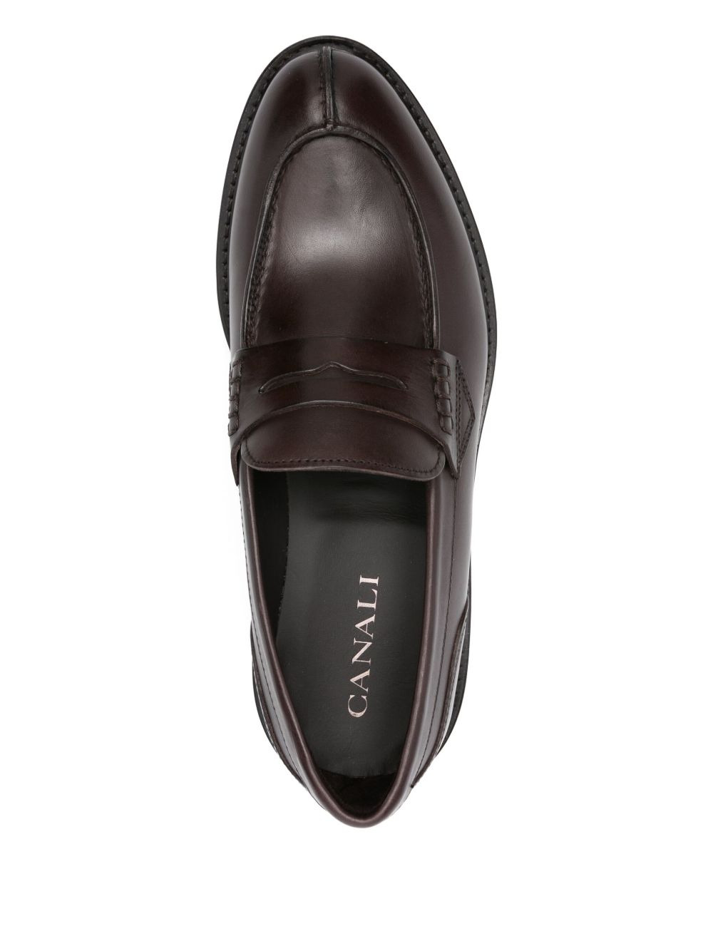 penny leather loafers - 4