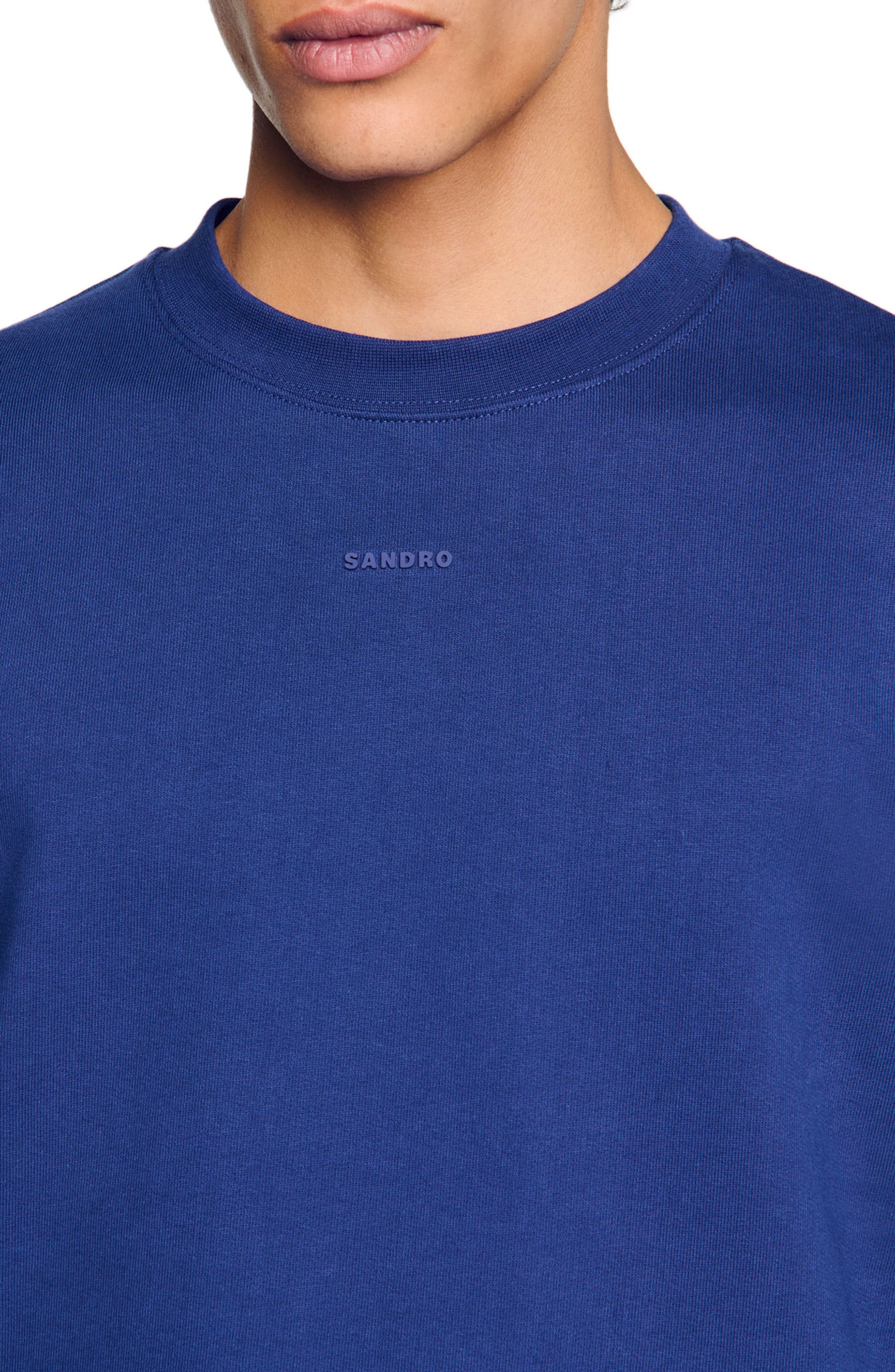 SANDRO Logo sweatshirt in Royal Blue at Nordstrom - 4