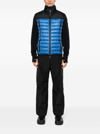Moncler quilted-panel zip-up jacket outlook