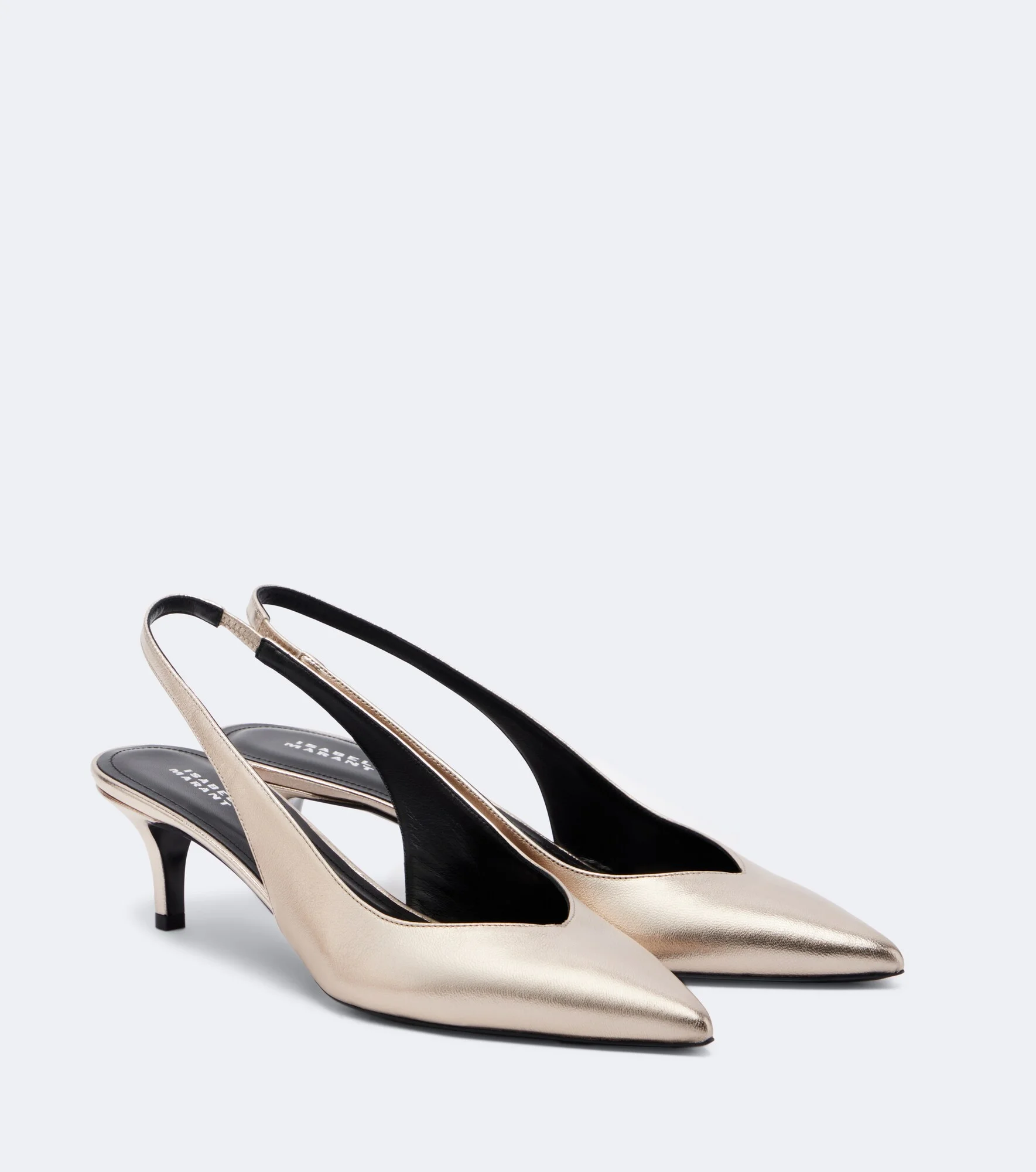 Padim metallic leather slingback pumps - 1
