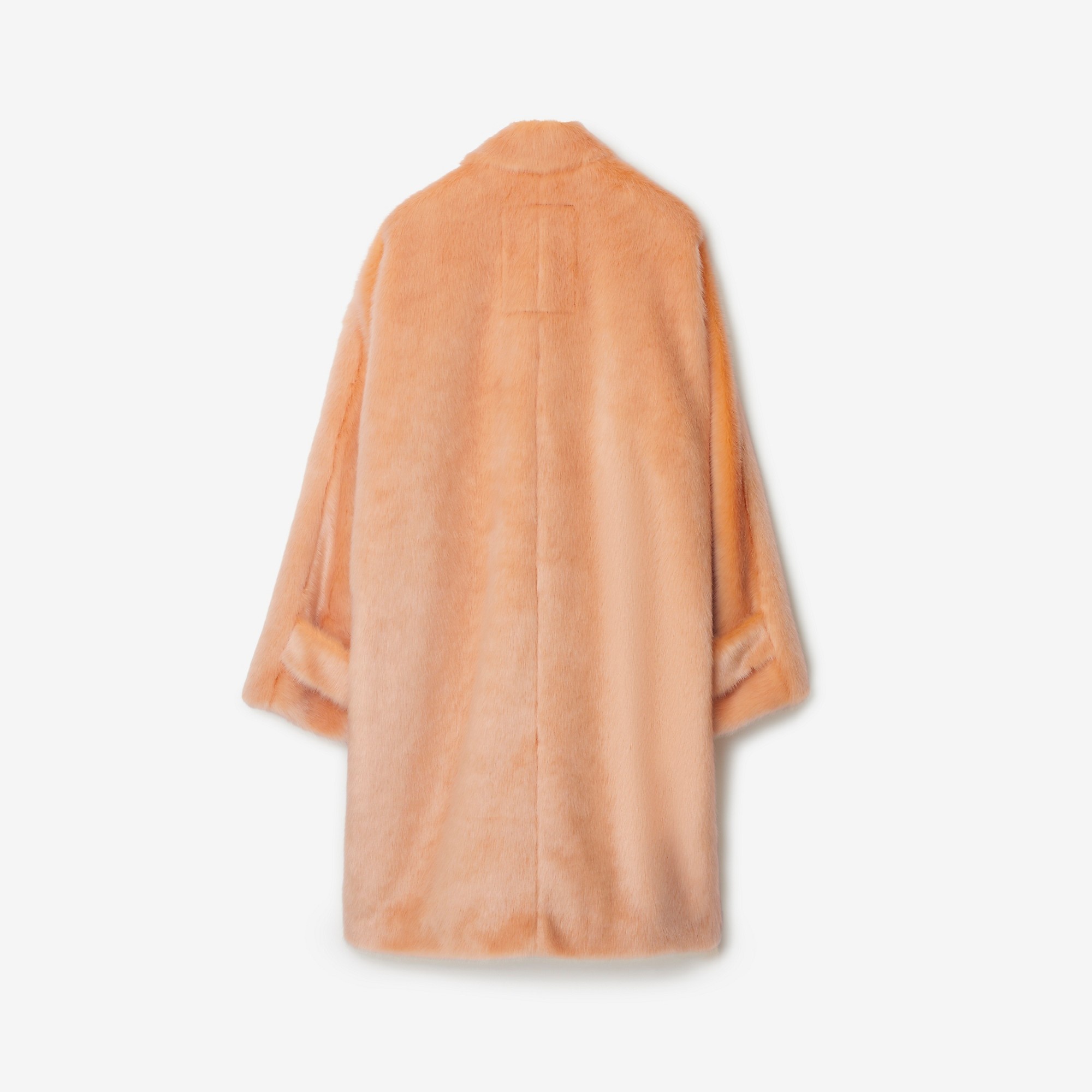 Long Faux Fur Car Coat - 5