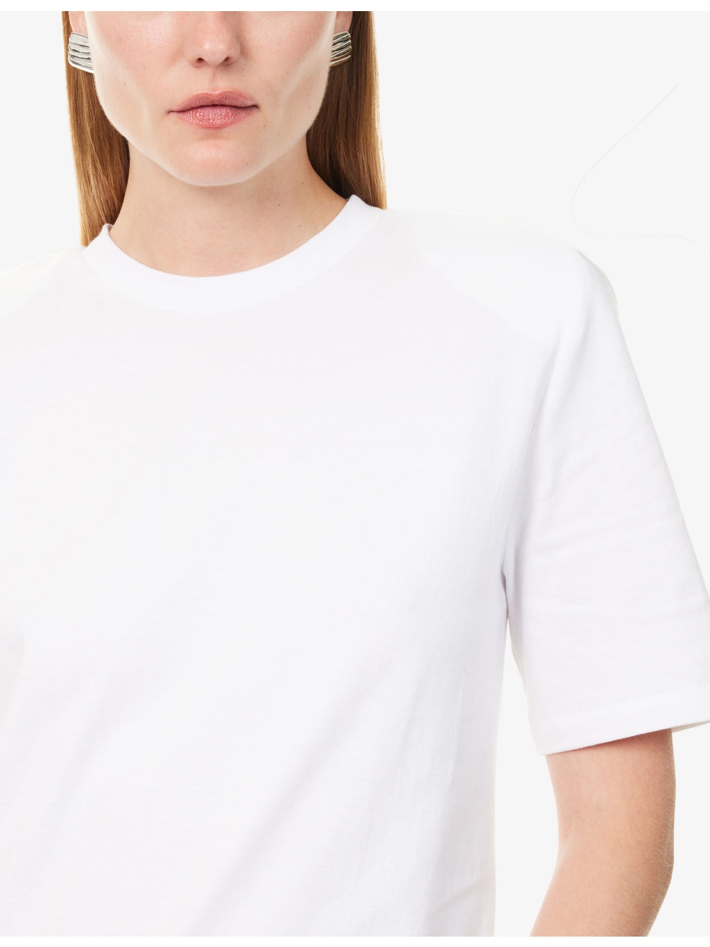 Carrington Padded-Shoulder Cotton-Jersey T-Shirt - 5