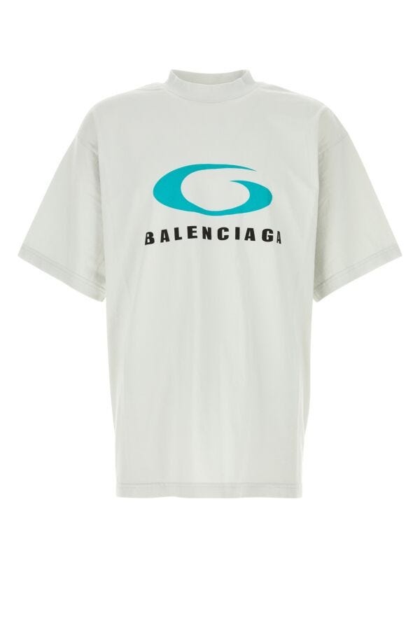 Tシャツ・カットソー BALENCIAGA CHALK COTTON T-SHIRT BALENCIAGA Chalk cotton oversize t-shirt | gebnegozionline