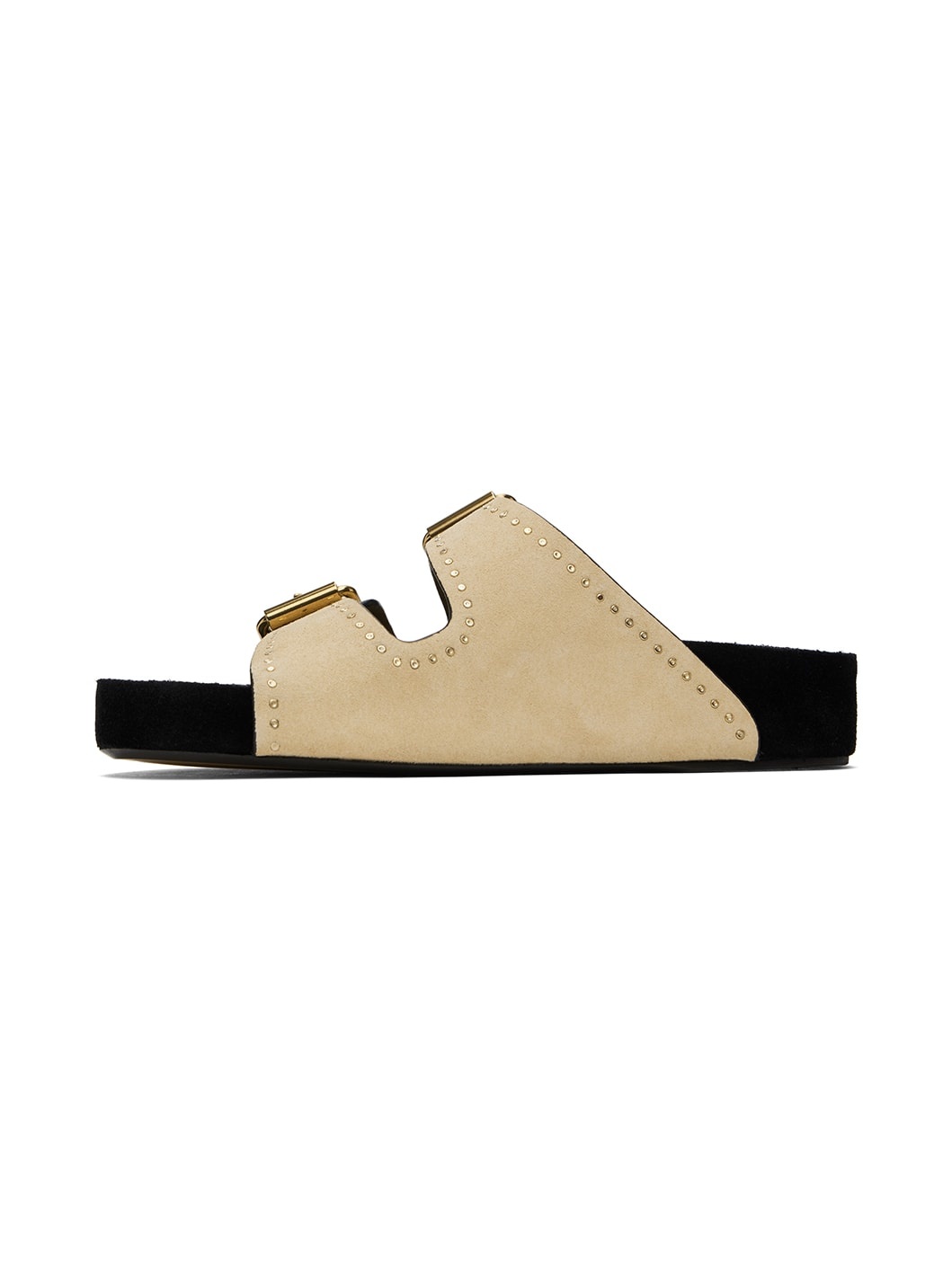 Beige Lennyo Buckle Sandals - 3