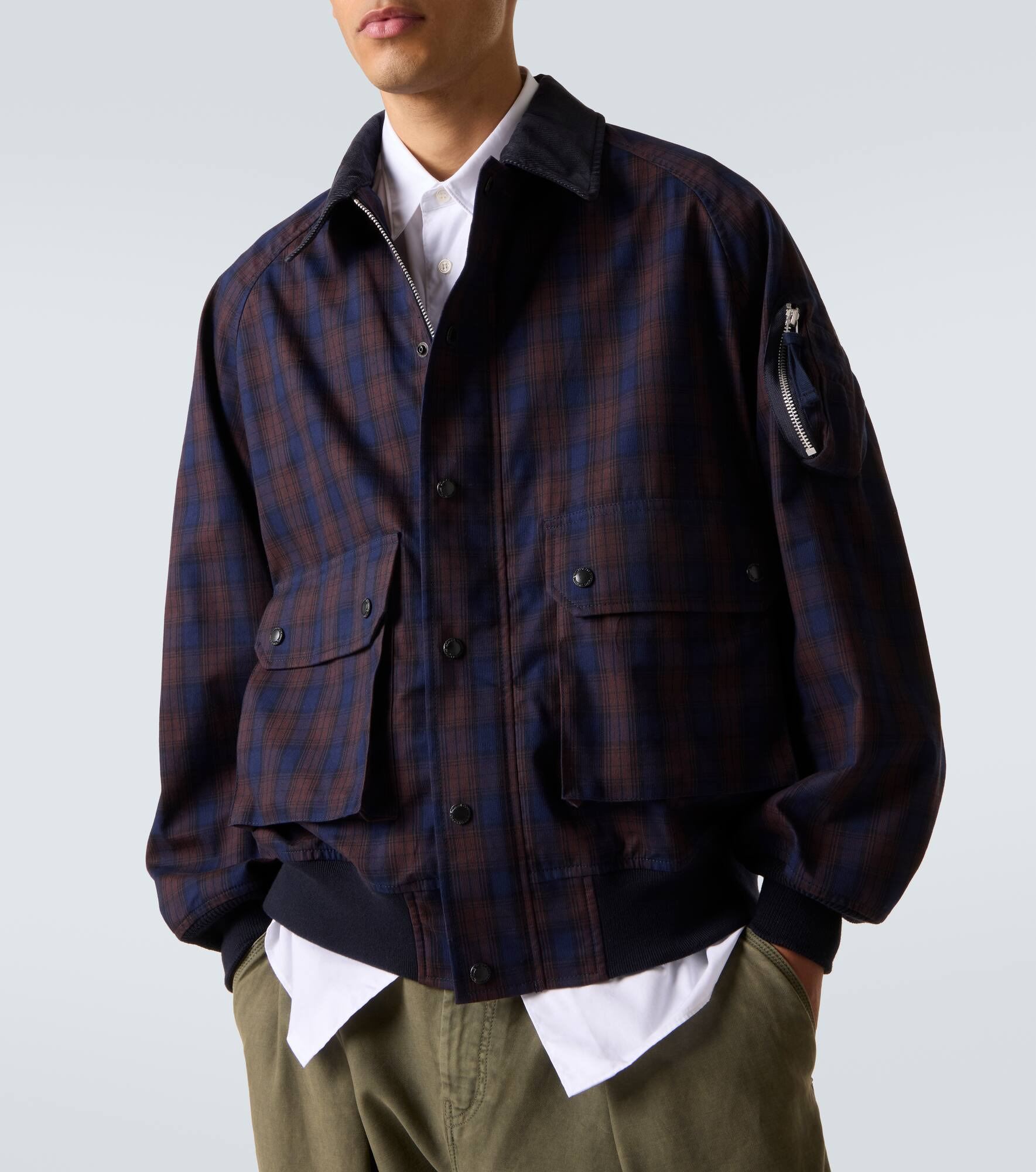 Checked cotton blouson - 5