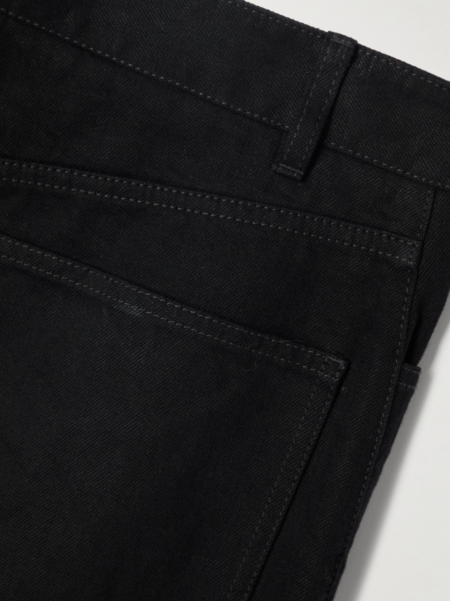Zip-embellished wide-leg jeans Black - 5