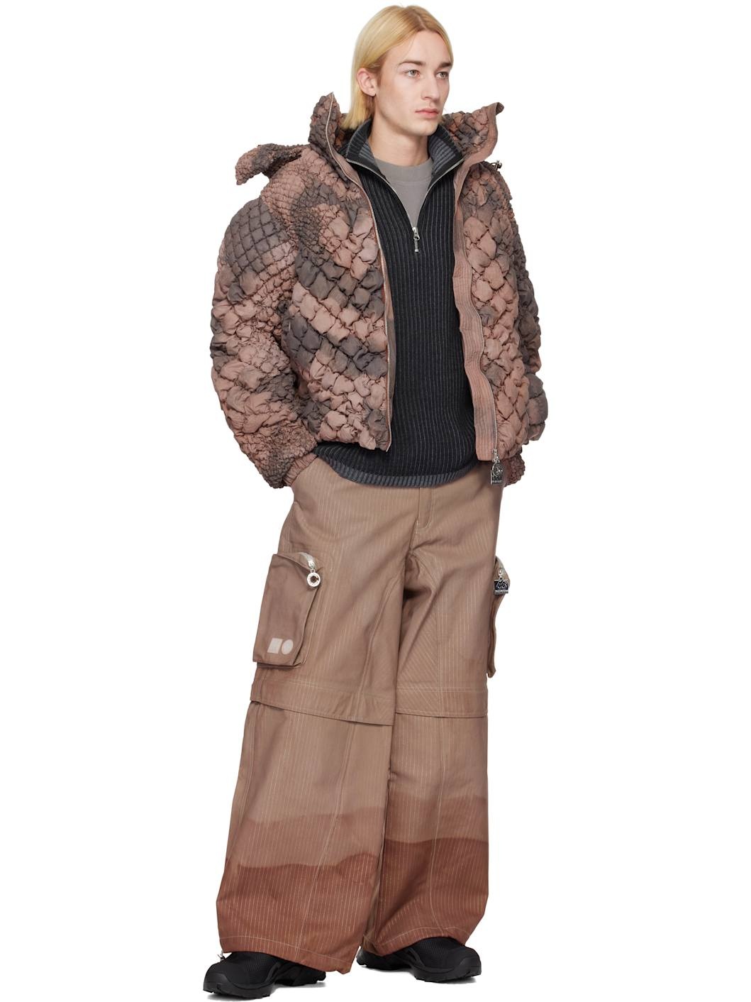 SSENSE Exclusive Brown 66°North Edition Dyed Zip-Off Reflective Cargo Pants - 4