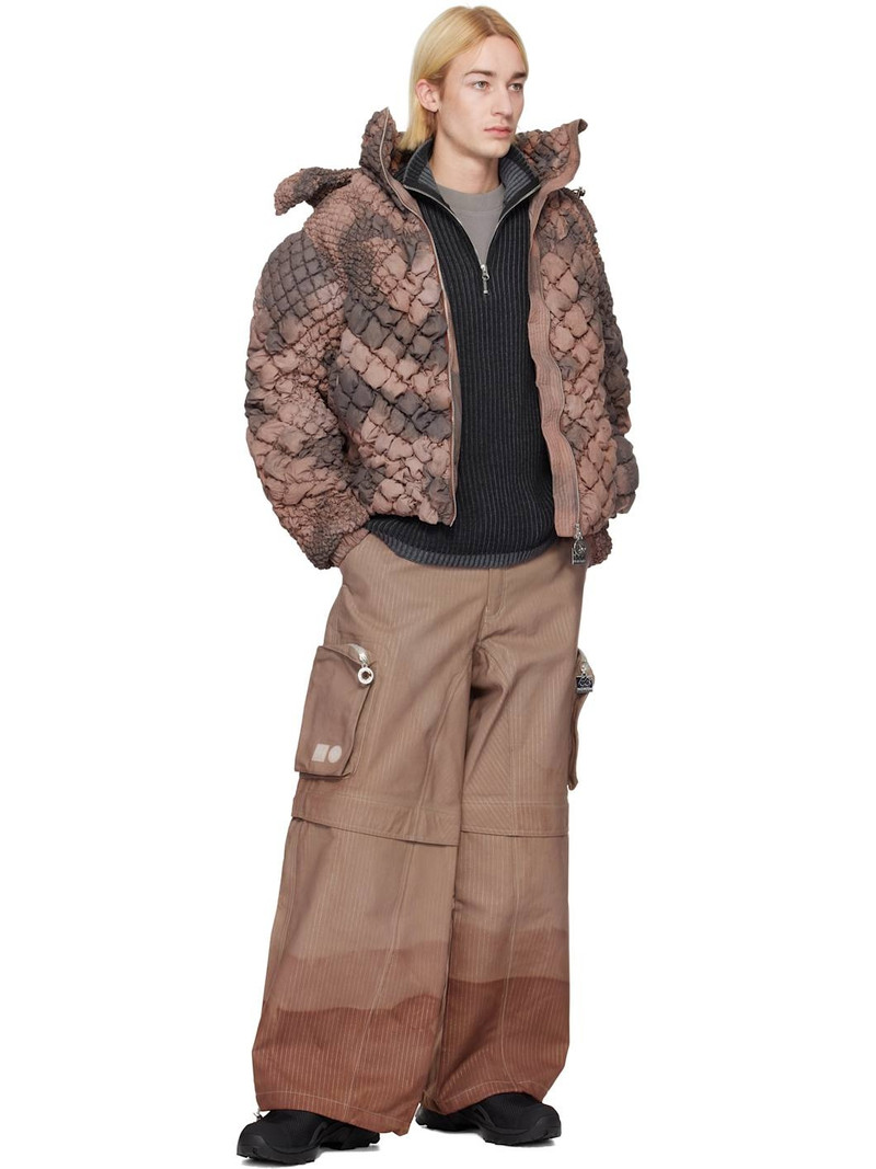 CHARLIE CONSTANTINOU SSENSE Exclusive Brown 66°North Edition Dyed Zip-Off Reflective Cargo Pants outlook