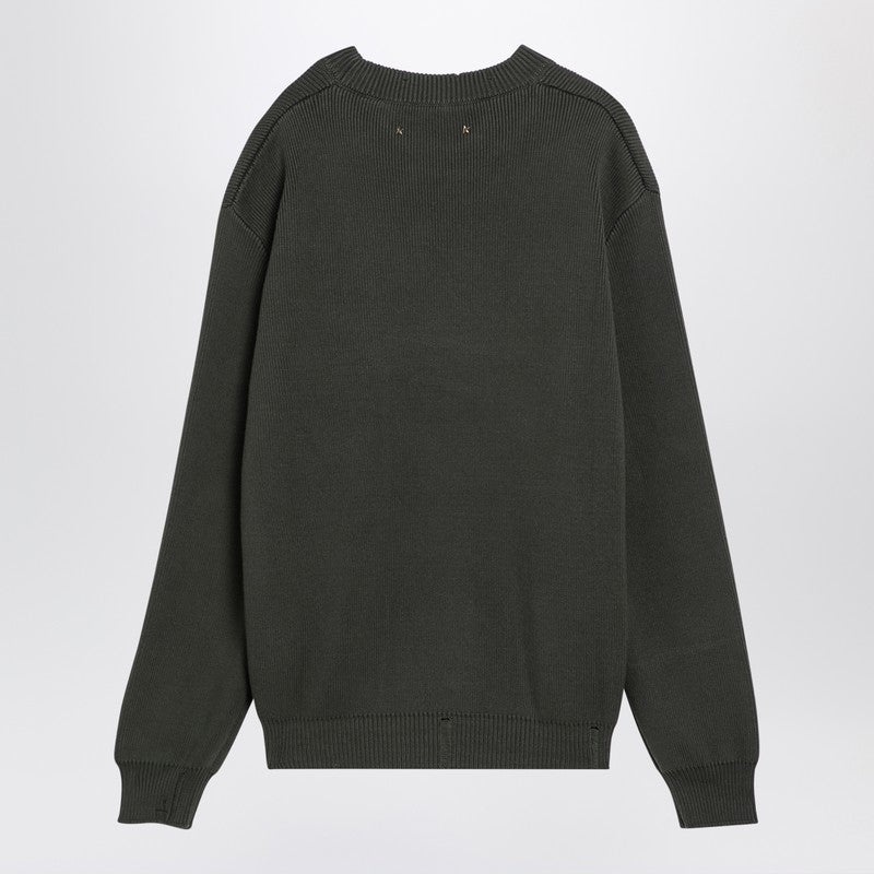 Golden Goose Military Green Cotton Crew-Neck Jumper Men - 2