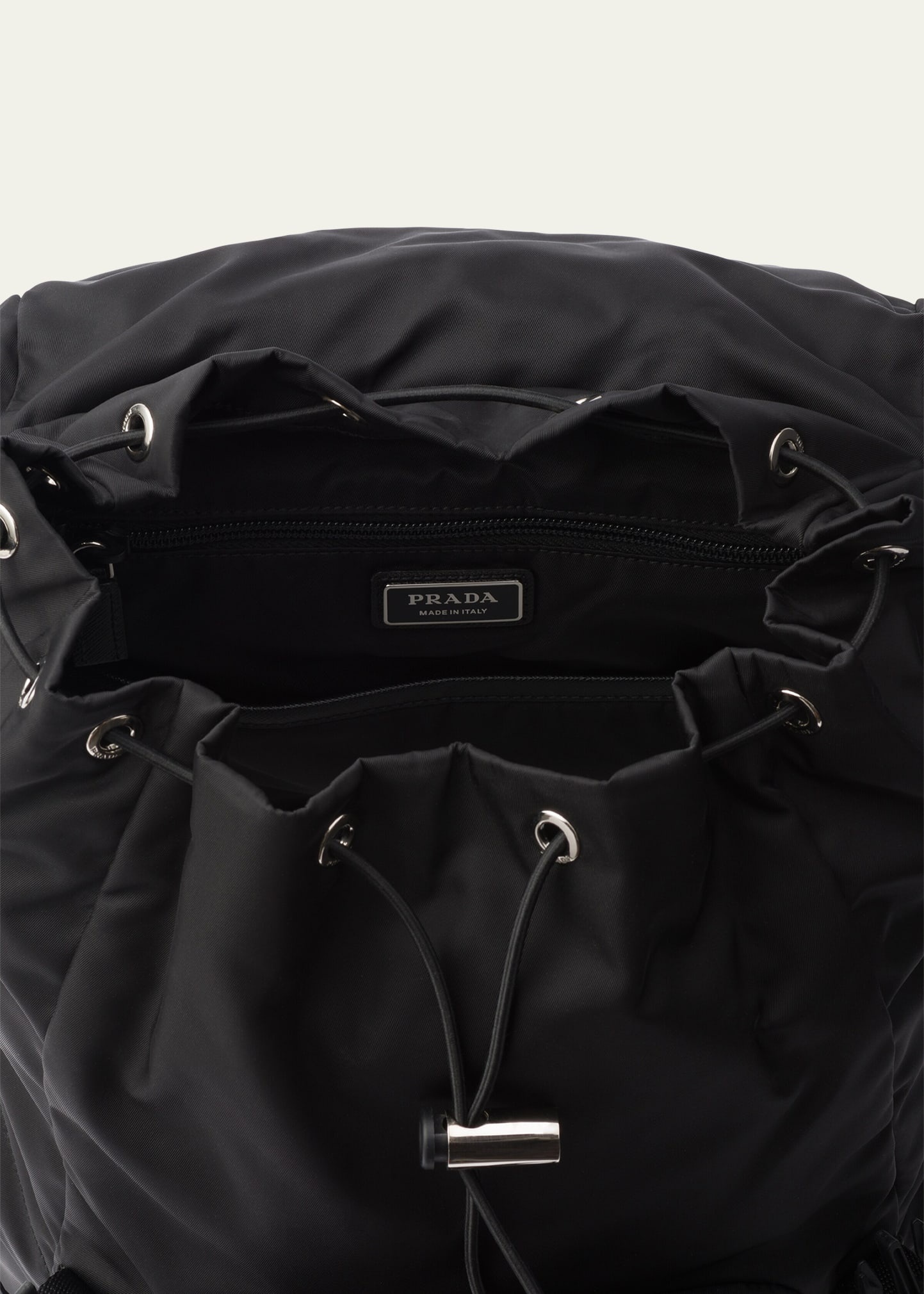 Men's Padded Nylon Logo Backpack w/ Hood - 4