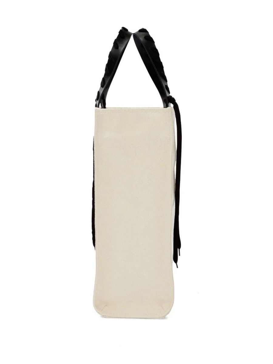 Palm Angels PALM ANGELS IVORY COTTON TOTE BAG | baltini