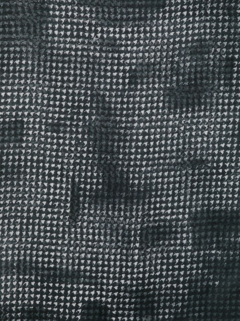 Faliero Sarti houndstooth-pattern frayed scarf outlook