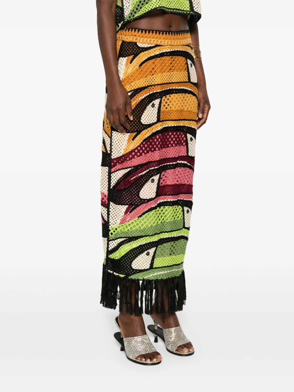 Toucan Tree midi skirt - 3