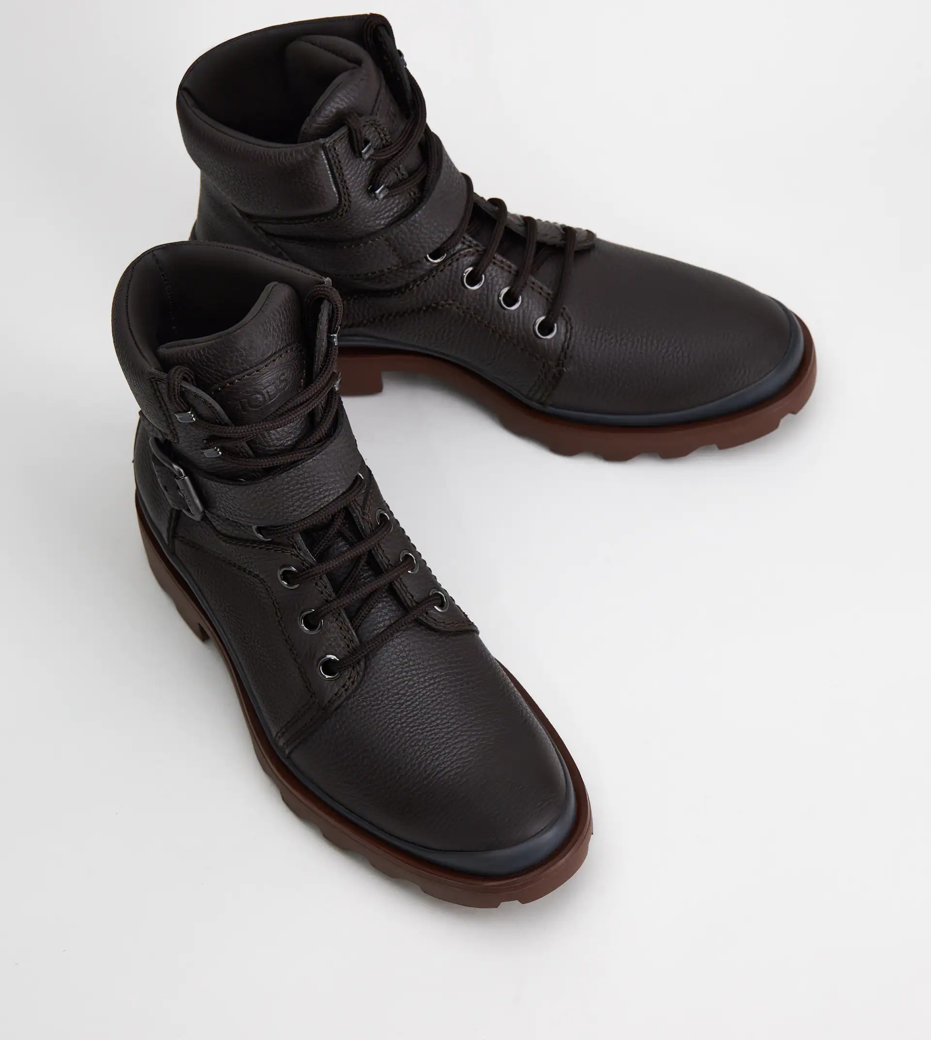 ANKLE BOOTS IN LEATHER - BROWN - 3