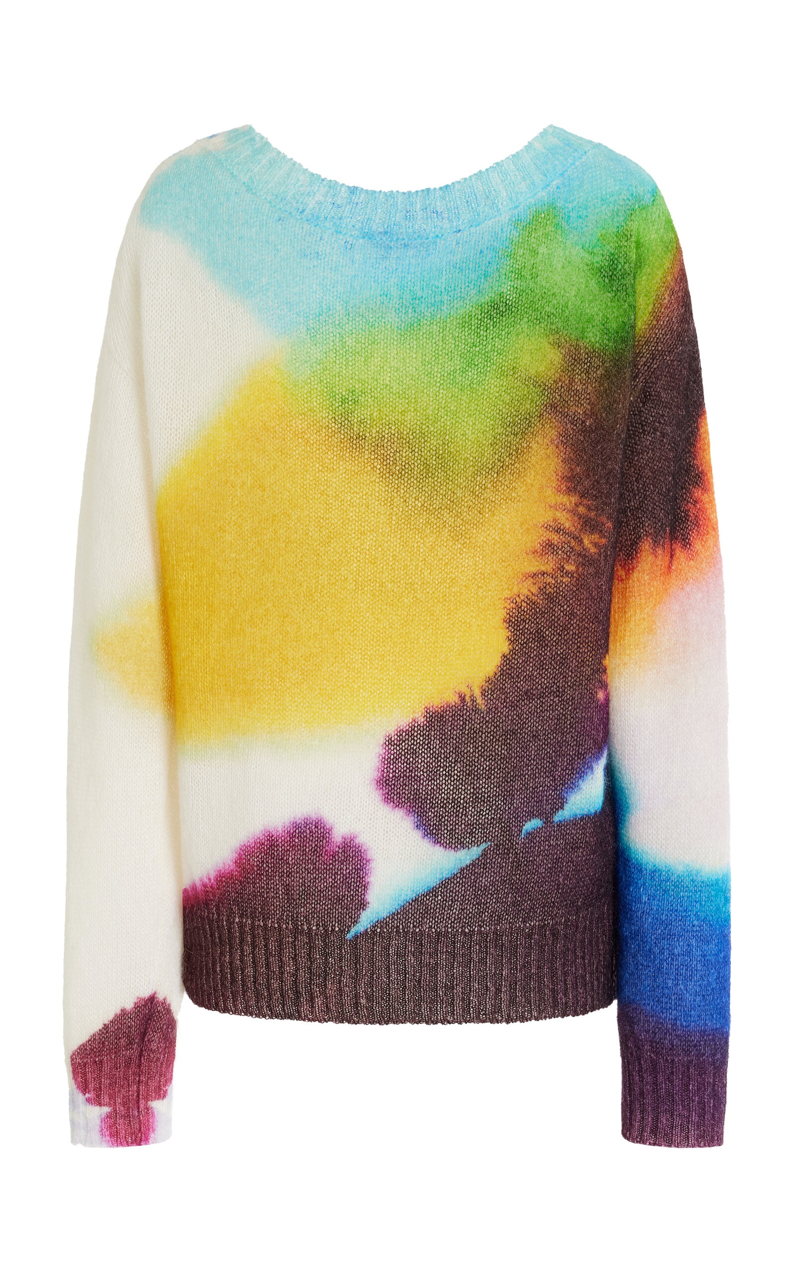 Abstract Watercolor Pullover multi - 3