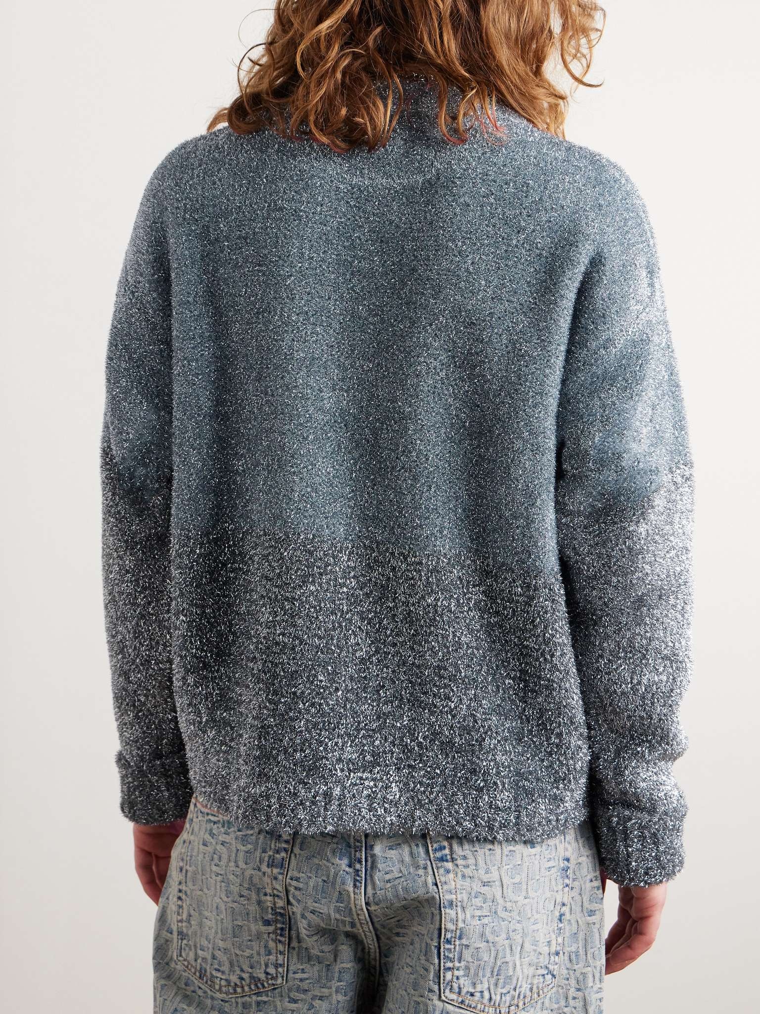 Metallic Intarsia-Knit Sweater - 3